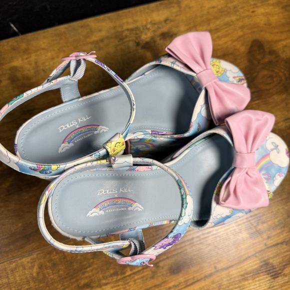 Dolls Kill x‎ My Little Pony Platform Heels Pastel Blue Pink Bow Ankle Strap 9M - Picture 11 of 11